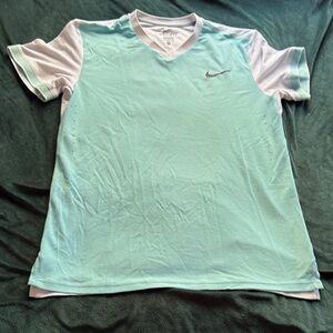 Nike Mint Green and White Men's Jersey